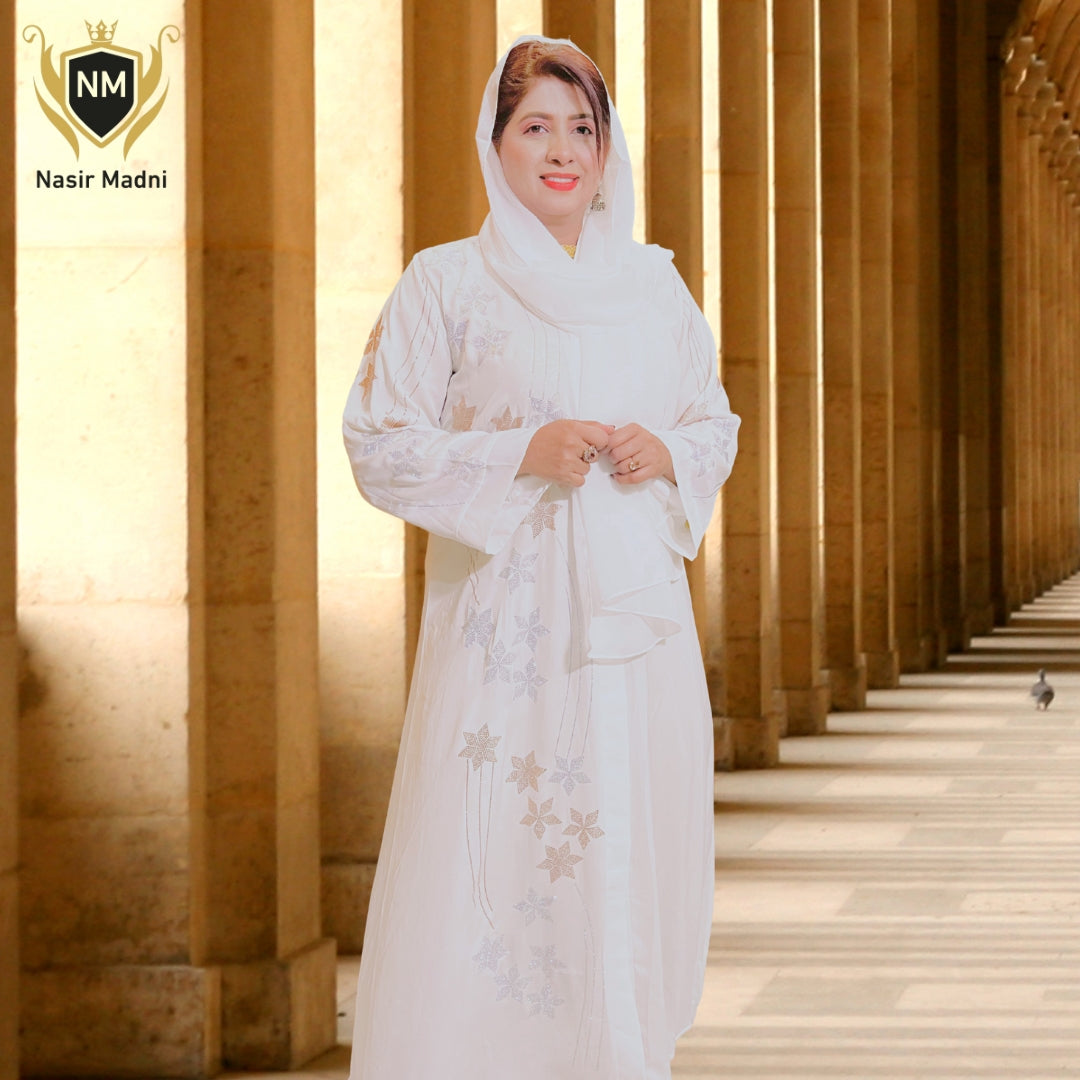 Premium White Abaya