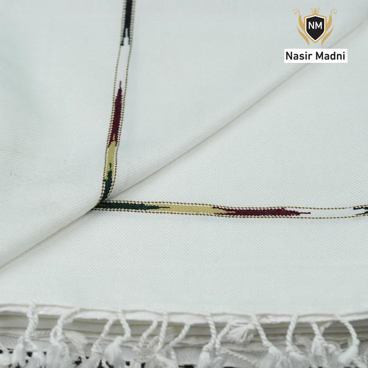 Men’s Acrylic Wool Shawl – White