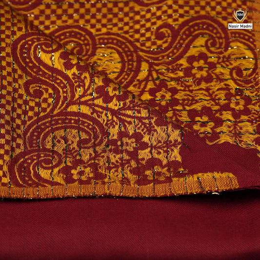 Regal Maroon Pure Wool Shawl